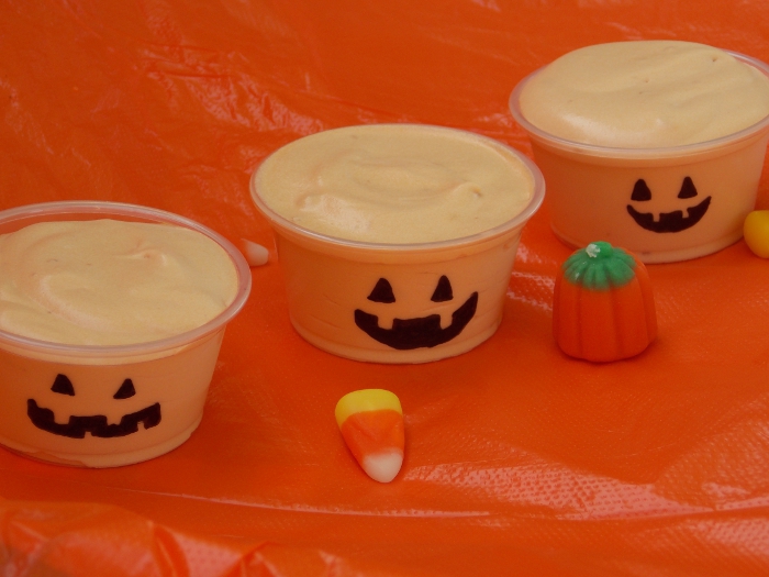 Pumpkin Face Pudding Shots!