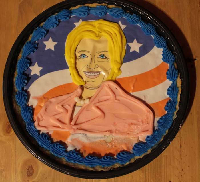 Hillary Clinton cookie cake